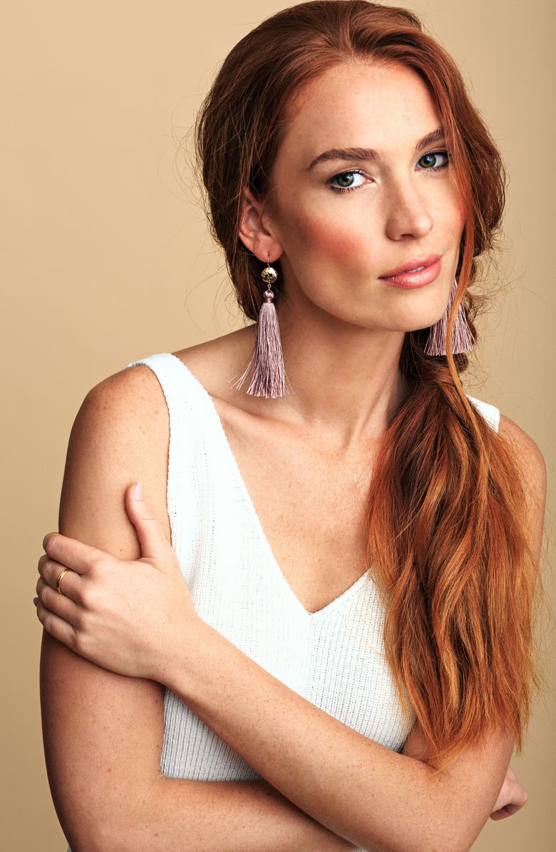 gorjana Leucadia Tassel Drop Earrings, Alternate, color, 