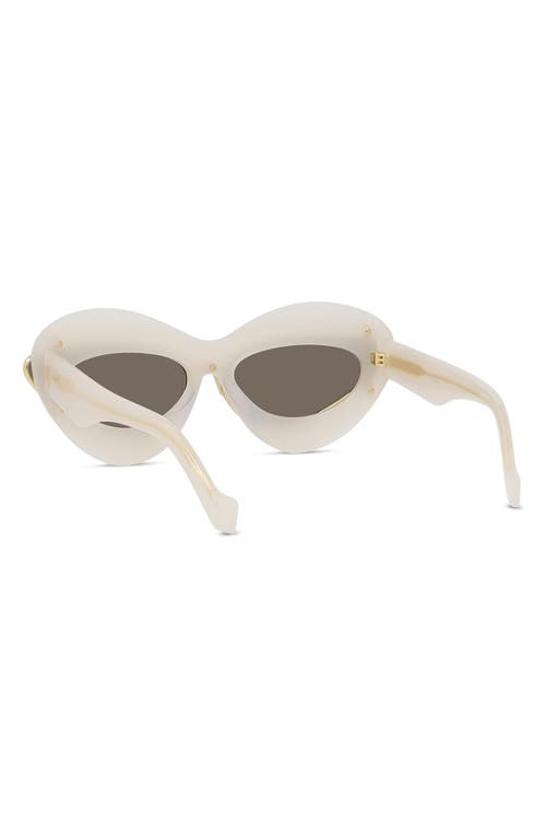 Loewe Double Frame 67mm Oversize Cat Eye Sunglasses In Neutral