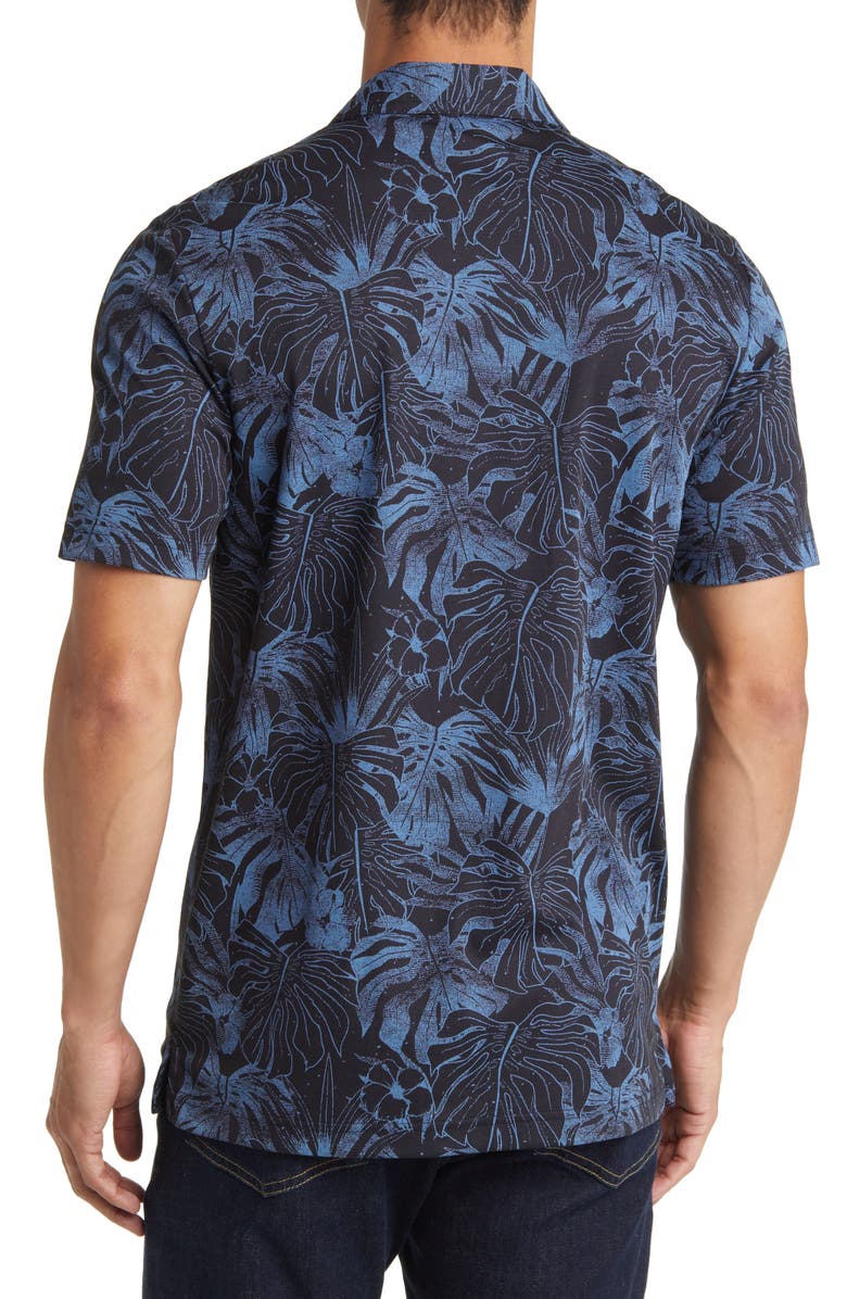 TravisMathew Mainlanders Floral Piqué Polo, Alternate, color, Black