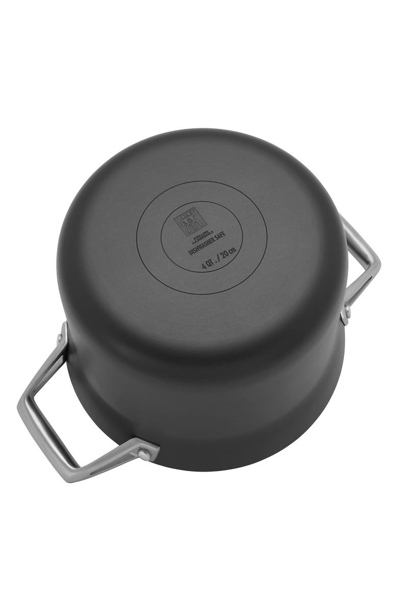 ZWILLING Motion Hard Anodized Nonstick 4-Quart Soup Pot, Alternate, color, Matte Black