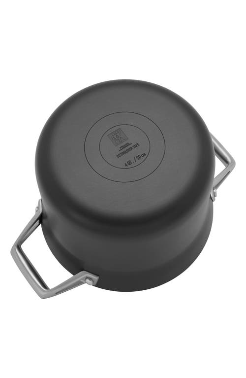 Zwilling Motion Hard Anodized Nonstick 4-quart Soup Pot In Black