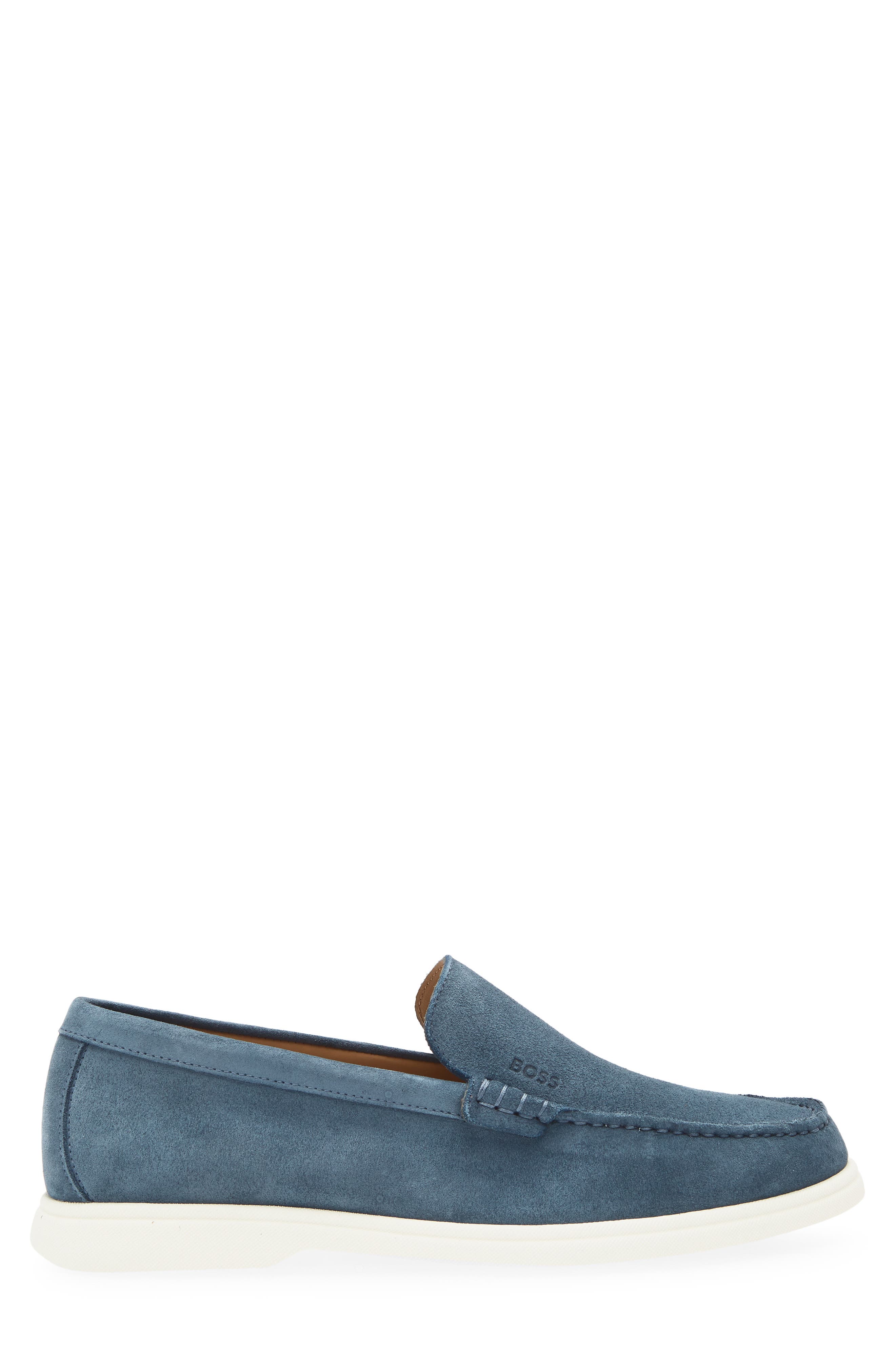 BOSS Sienne Moc Toe Loafer, Alternate, color, Open Blue