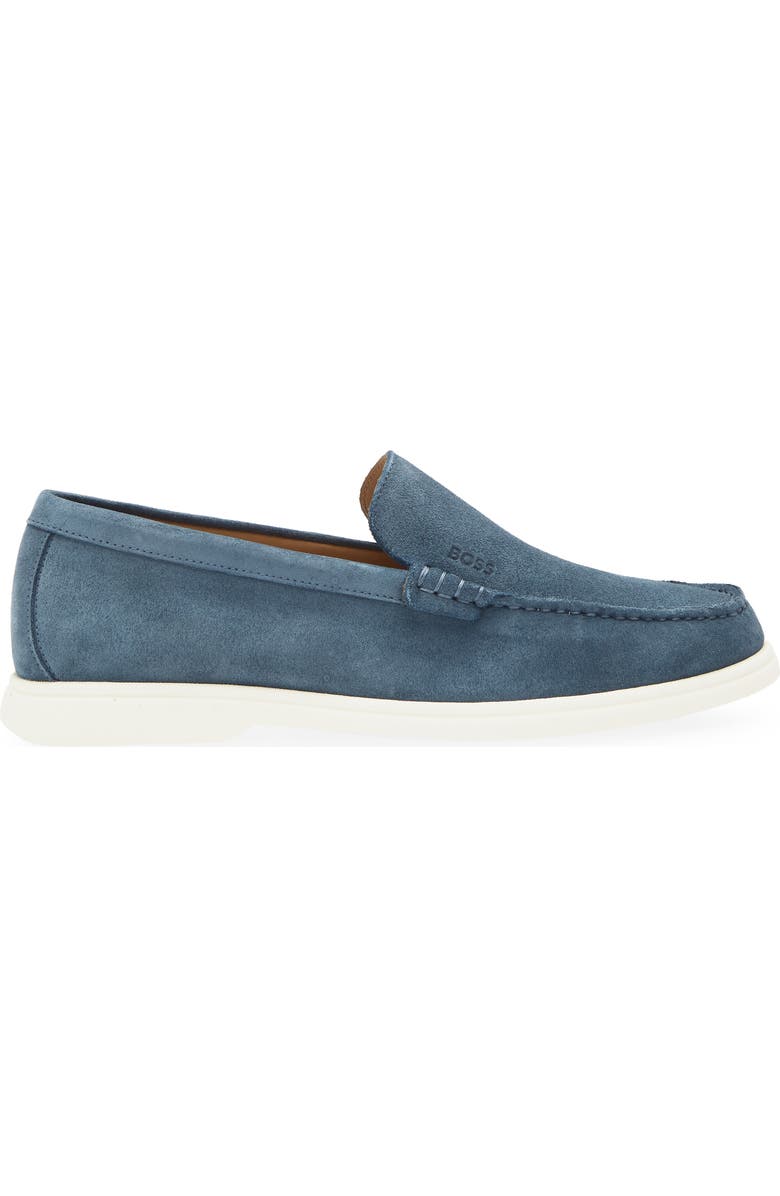 BOSS Sienne Moc Toe Loafer, Alternate, color, Open Blue