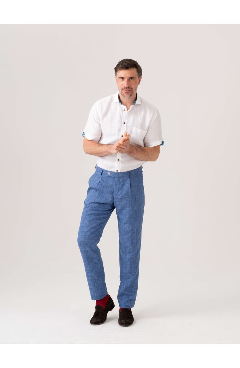 Koy Clothing Short Sleeve Linen Shirt, Alternate, color, White