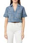 Boxy Crop Denim Shirt