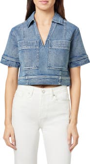 Habitual Boxy Crop Denim Shirt