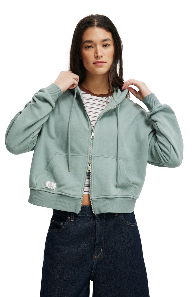 Cotton On Women's Classic Fleece Oversized Zip Through Hoodie, Main, color, 