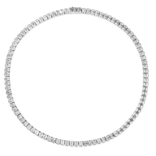 Anna Zuckerman Brickell 40 Carat Eternity Necklace In Platinum