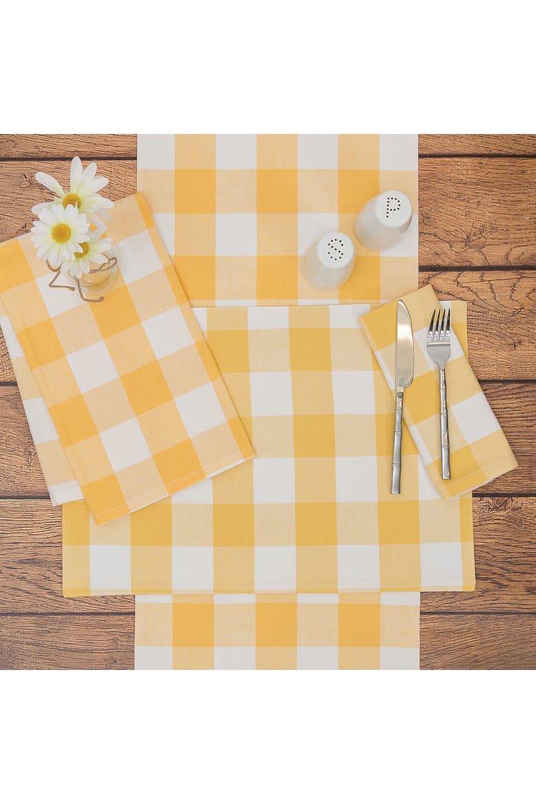 Franklin Plaid Cotton Kitchen Towel, Alternate, color, Yellow