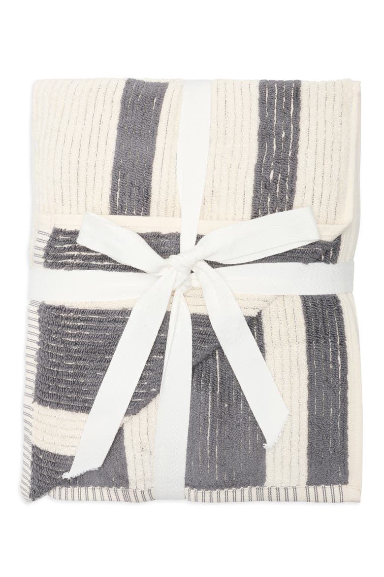 2-Pack Reversible Stripe Bath Towel, Main, color, GREY PEARL
