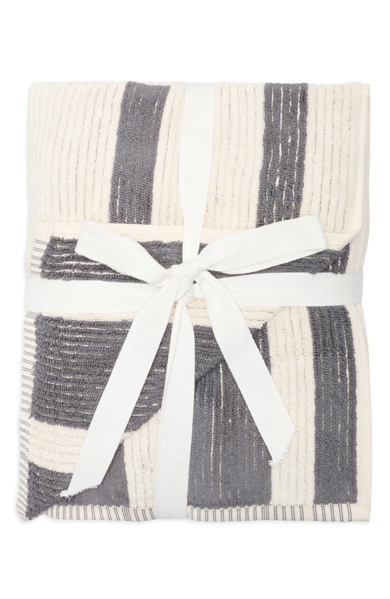 NORDSTROM RACK 2-Pack Reversible Stripe Bath Towel, Main, color, Grey Pearl