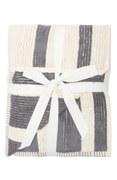 2-Pack Reversible Stripe Bath Towel