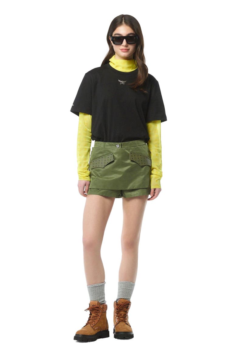 Essential Logo Print T-Shirt in Organic Cotton, Alternate, color, Black
