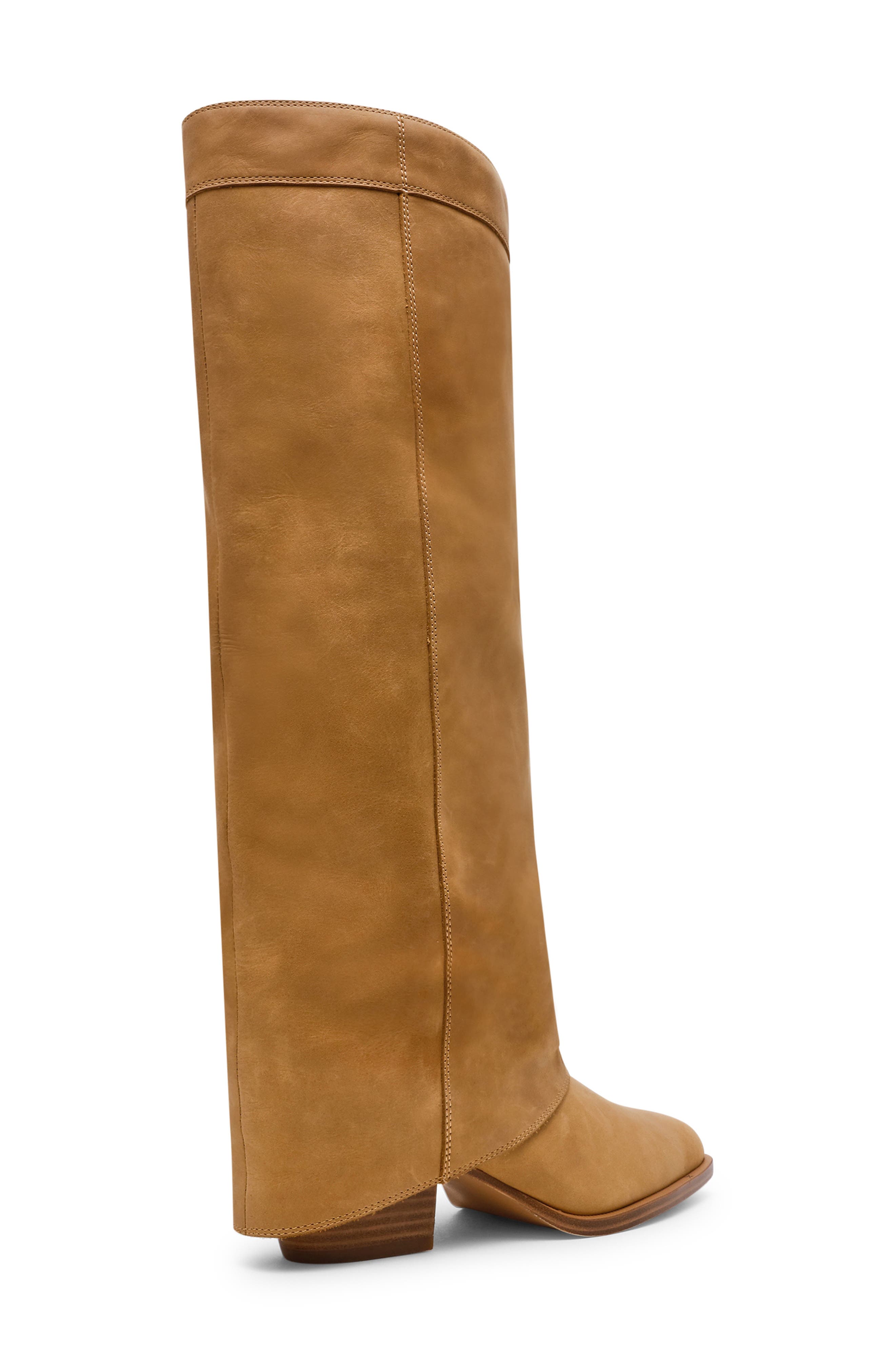 Steve Madden Winnick Foldover Knee High Boot, Alternate, color, Banana Leather
