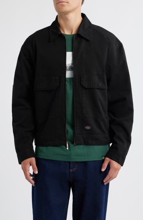 Dickies Fort Smith Cotton Trucker Jacket In Black