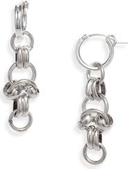 Child of Wild Pinto Chain Drop Huggie Hoop Earrings