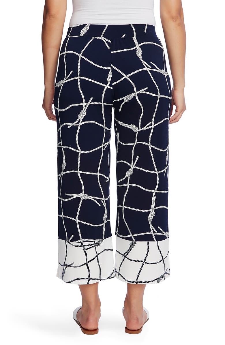 Chaus Colorblock Nautical Ropes Crop Wide Leg Trousers, Alternate, color, 