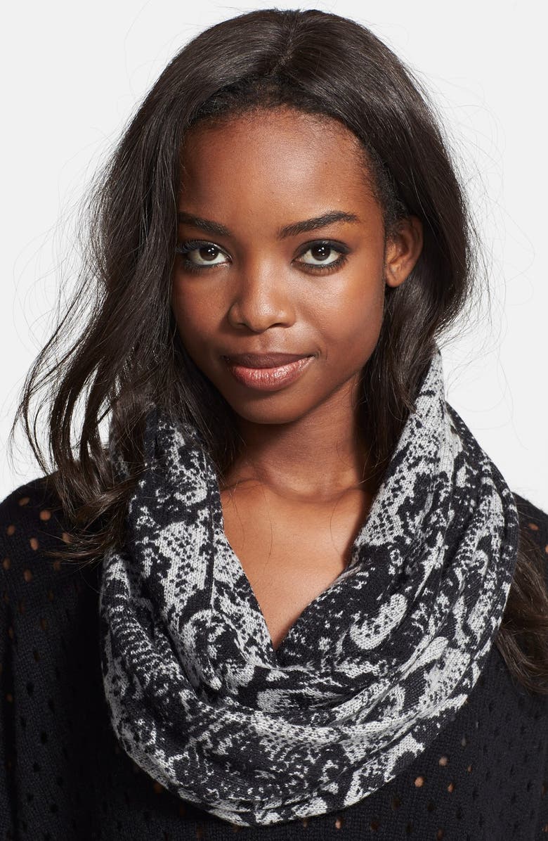 autumn cashmere Snake Print Cashmere Snood, Main, color,