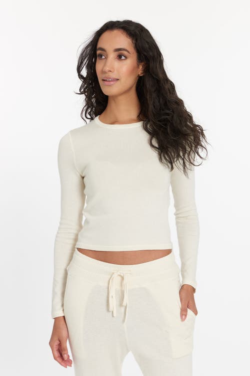 Leimere Nevis Crop Pullover In Antique White In White