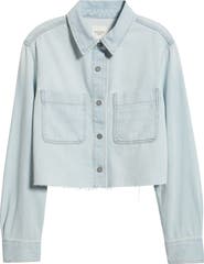 HIDDEN JEANS Classic Crop Denim Shirt Jacket