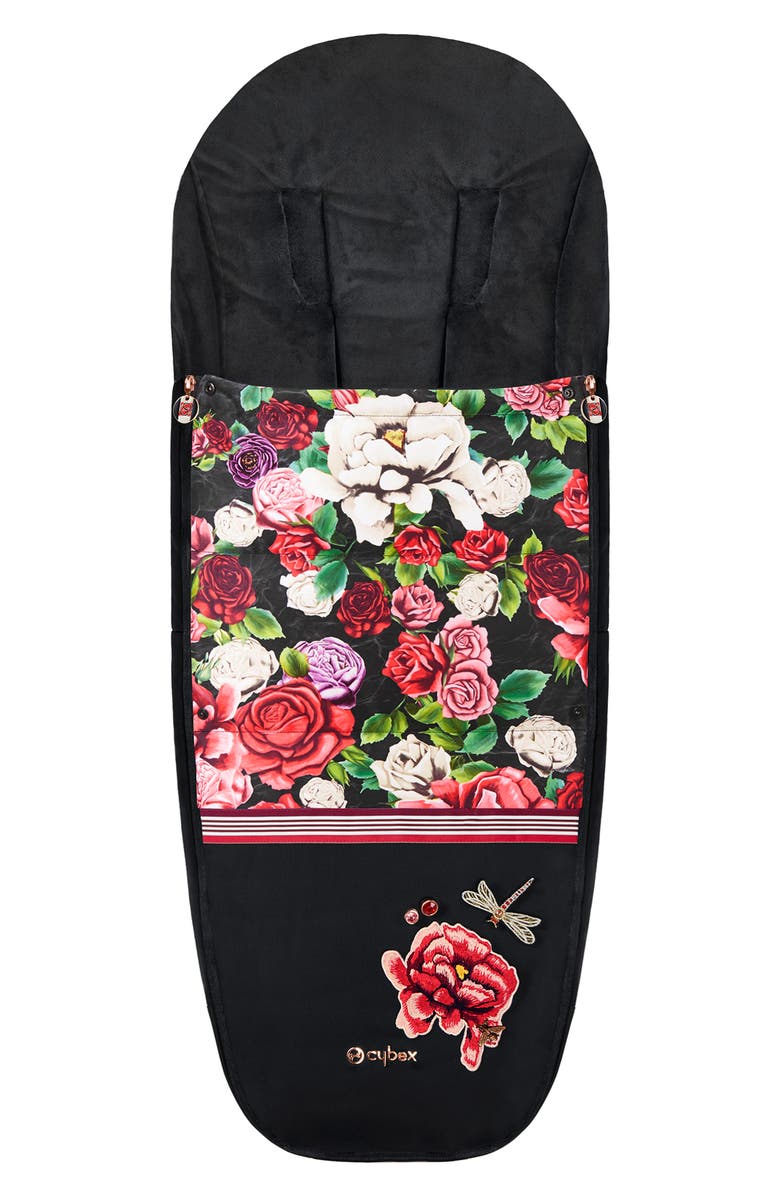 CYBEX Platinum Dark Spring Blossom Stroller Footmuff, Main, color, 