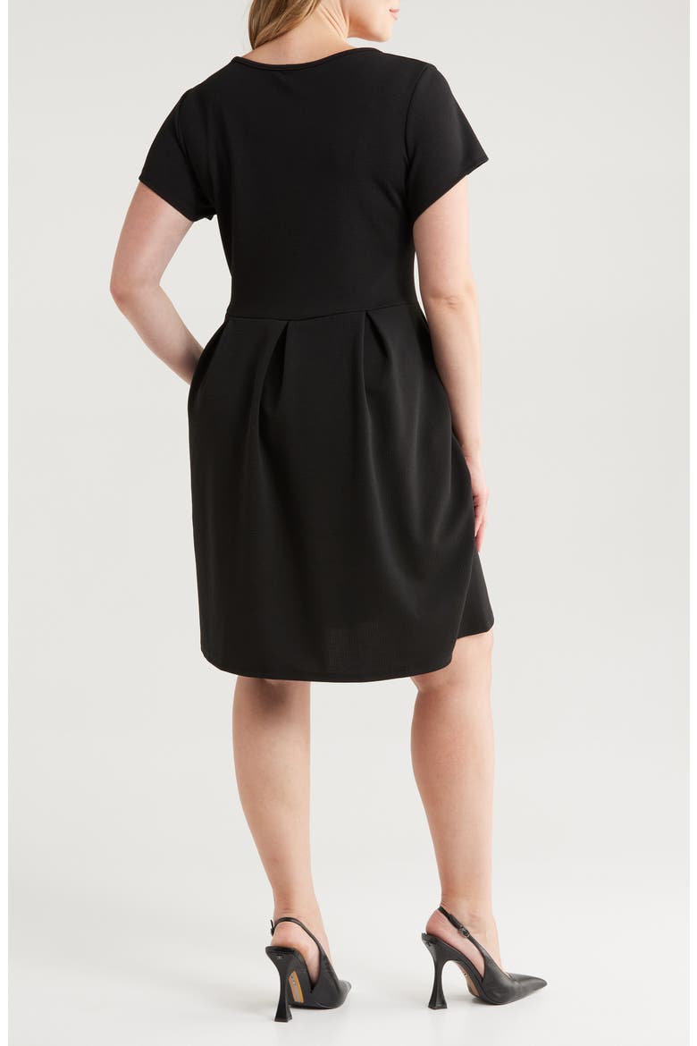 Scoop Neck Knit Dress, Alternate, color, BLACK
