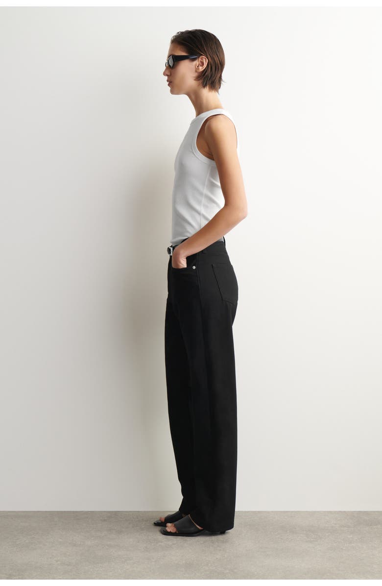 COS Chord Straight-Leg Jeans, Alternate, color, Black