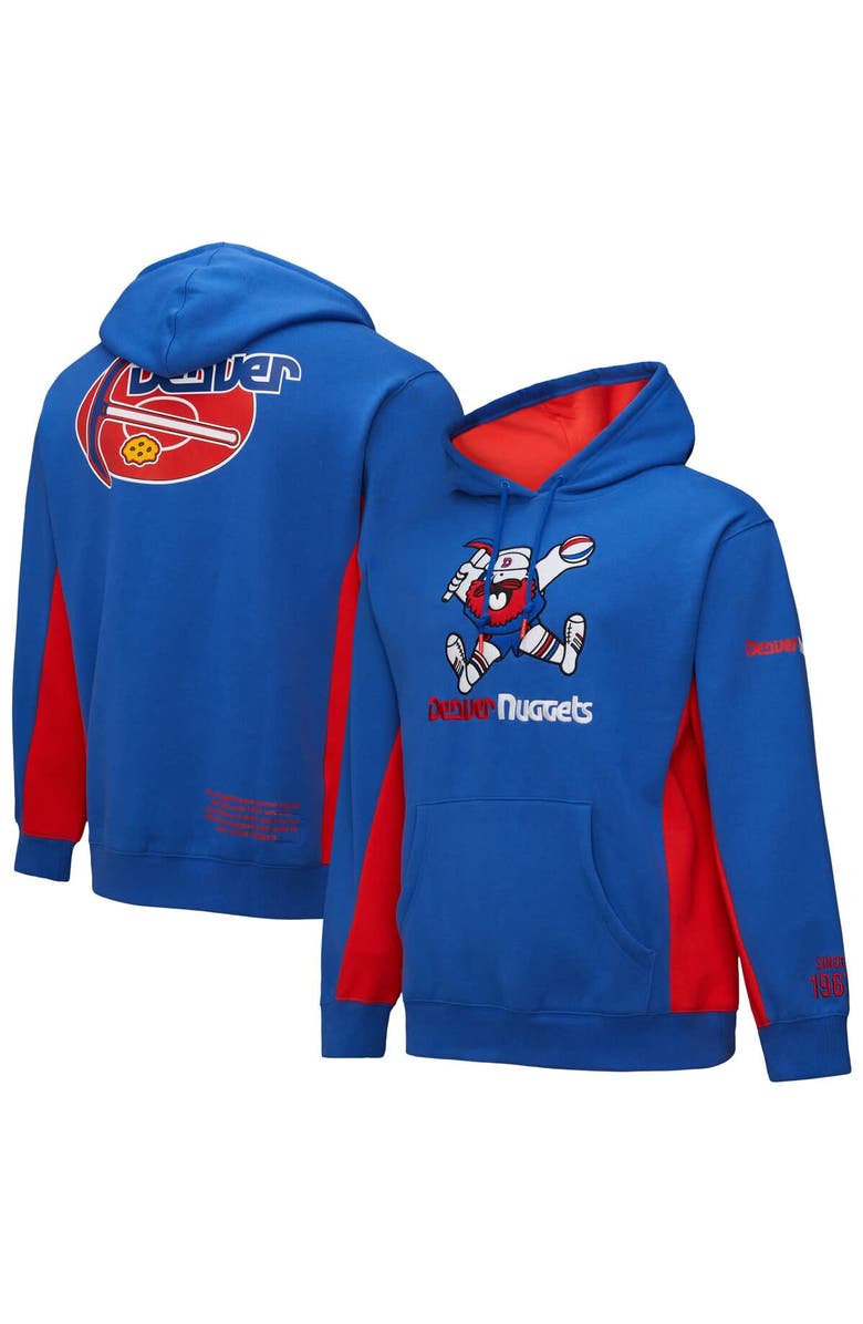 Mitchell & Ness Men's Mitchell & Ness Royal Denver Nuggets Hardwood Classics Team Origins Fleece Pullover Hoodie, Alternate, color, Royal