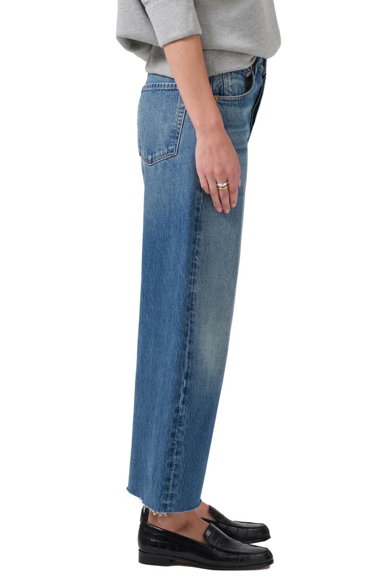 Citizens of Humanity Ayla High Waist Raw Hem Ankle Baggy Wide Leg Jeans, Alternate, color,