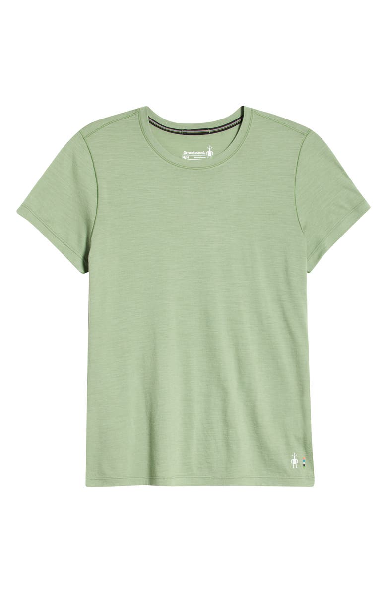 Smartwool Ultralite Short Sleeve Merino Wool Blend T-Shirt, Main, color, Green Tea