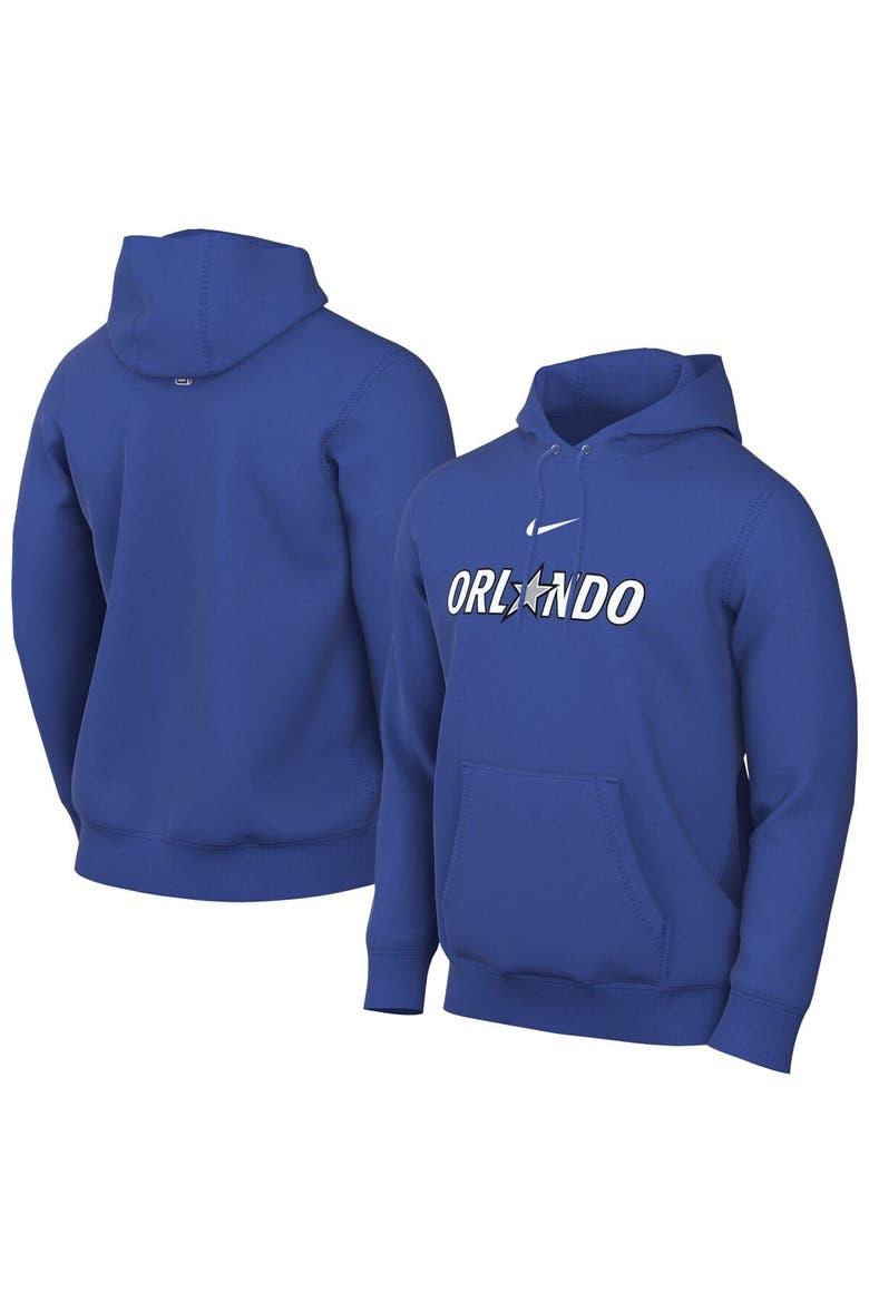 Men's Nike Royal Orlando Magic Sportswear Essential Wordmark Club Hoodie, Main, color, Royal