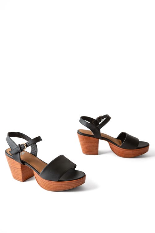 Fortress Hannah Platform Clog Sandal In Black