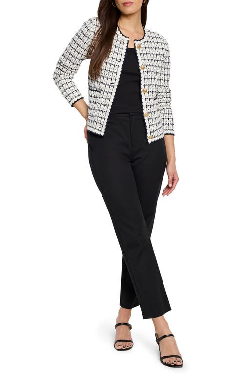 Nic + Zoe Nic+zoe Mixed Up Boxy Cardigan In Cream Multi