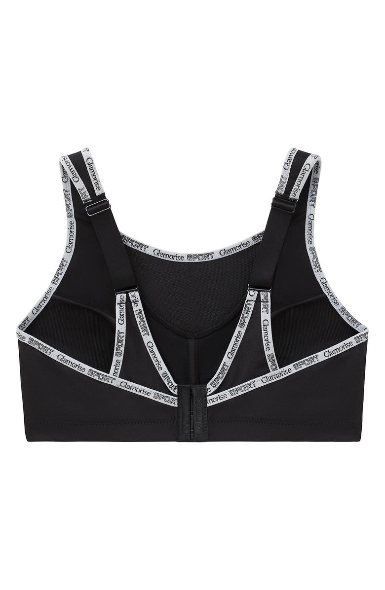 Glamorise No-Bounce Camisole Sports Bra, Alternate, color, Black