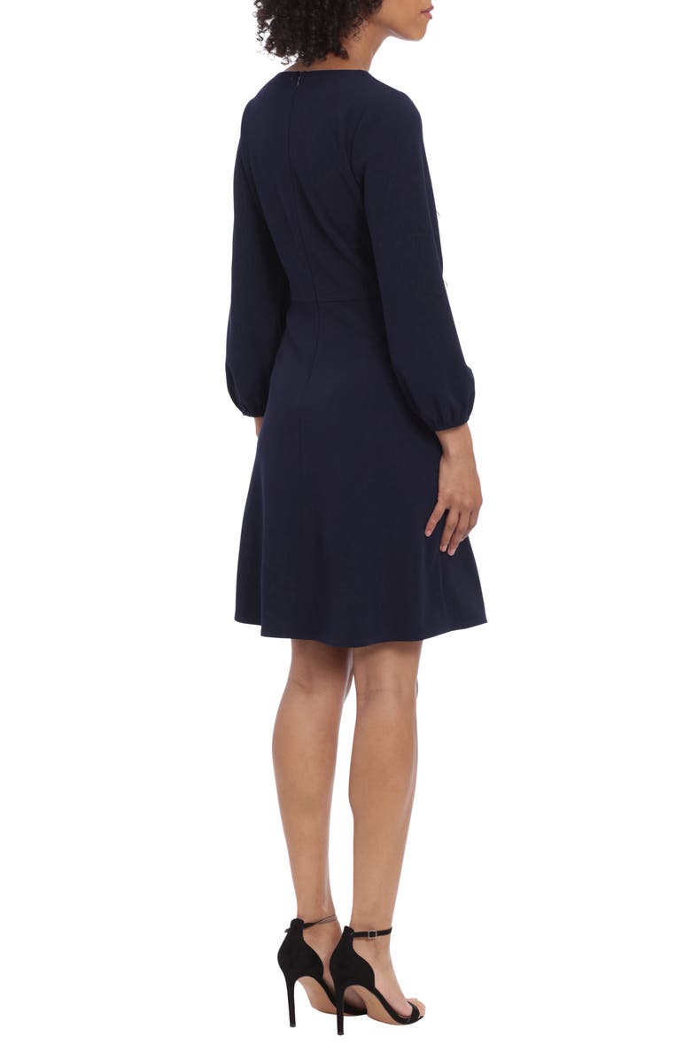 Donna Morgan Long Sleeve Fit & Flare Dress, Alternate, color, 