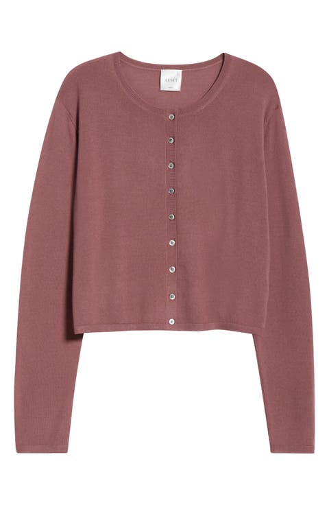 James Merino Wool Crewneck Cardigan