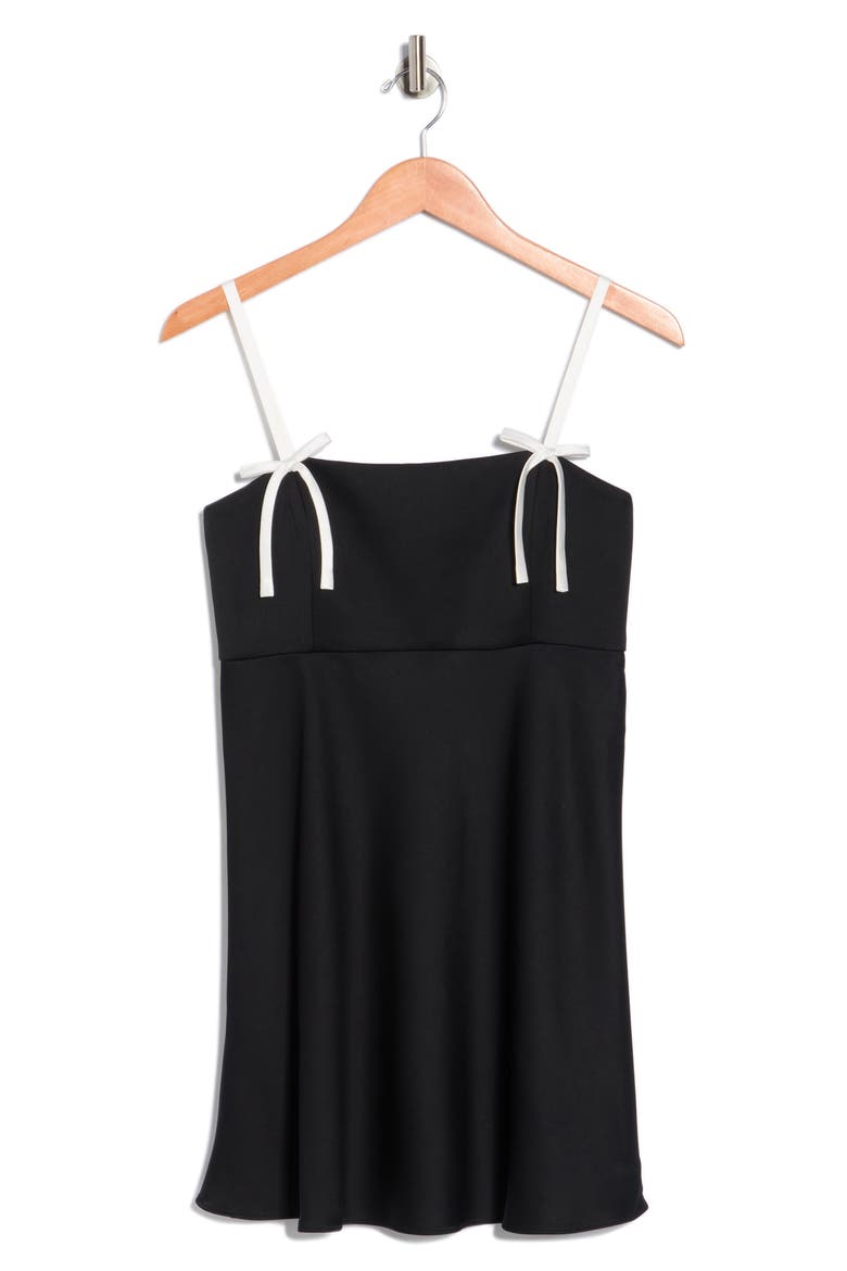 Morgan Babydoll Minidress, Alternate, color, BLACK