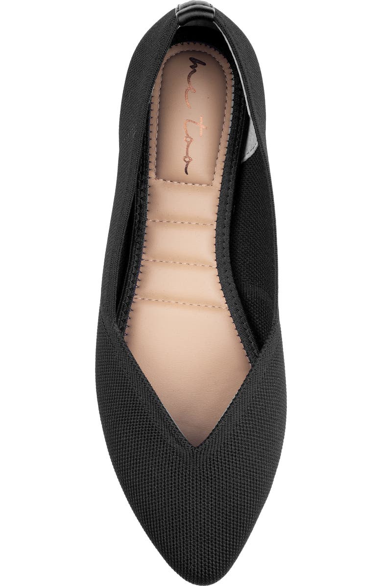 Me Too Alivia Pointed Toe Flat, Alternate, color, Black