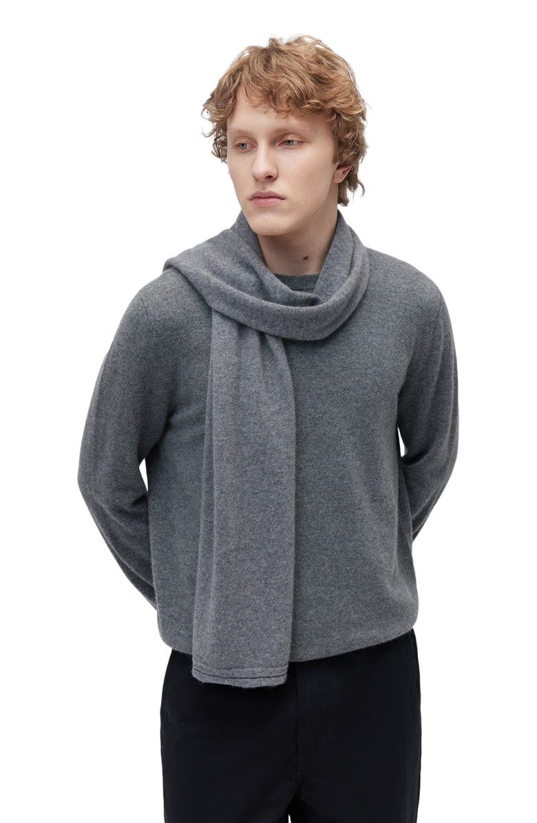 Gobi Cashmere Cashmere Jersey Knit scarf, Alternate, color, Dim Gray