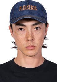 PLEASURES Zigzag Adjustable Cotton Denim Baseball Cap
