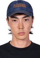 PLEASURES Zigzag Adjustable Cotton Denim Baseball Cap