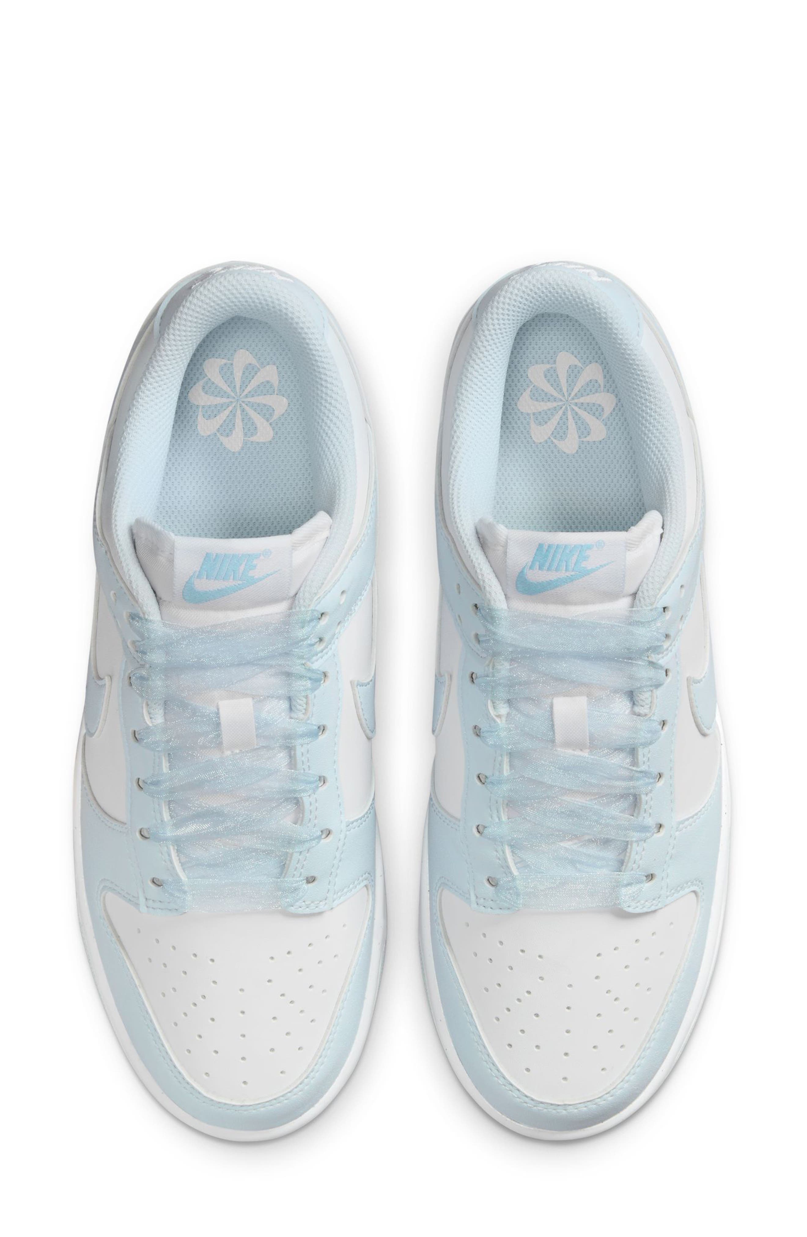 Dunk Low Next Nature Sneaker, Alternate, color, WHITE/ BLUE TINT