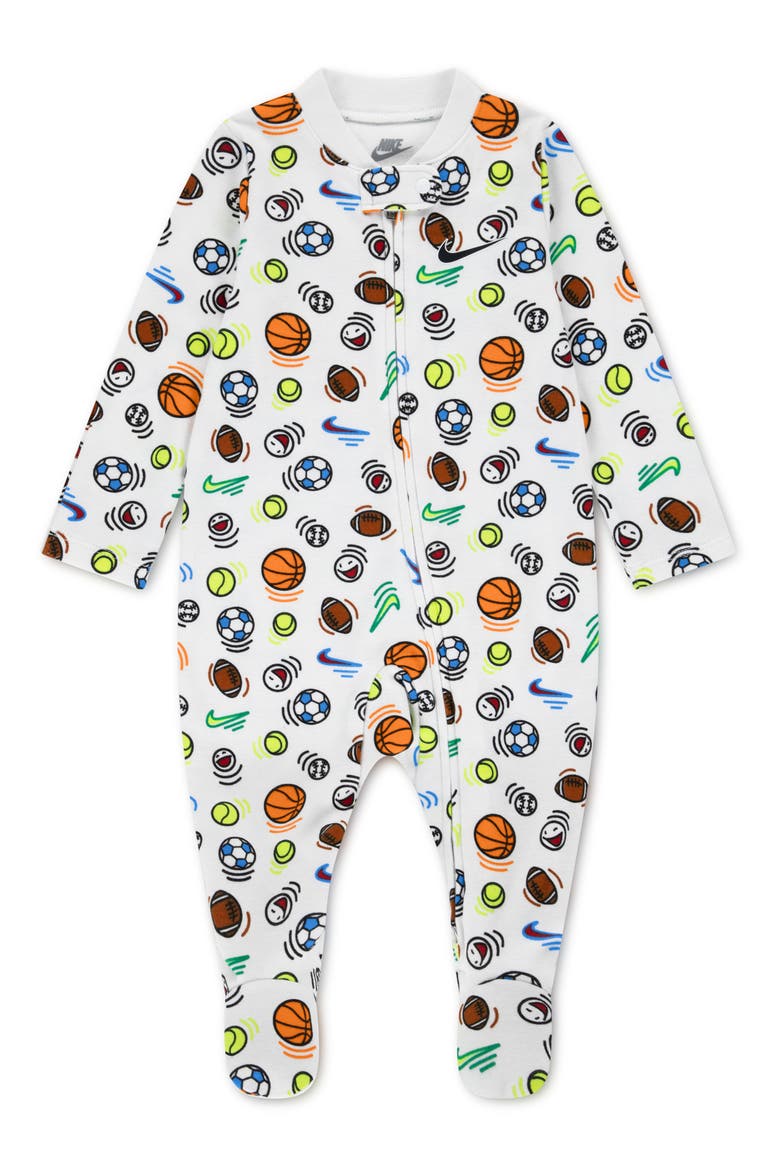 Sports Footie Coverall, Main, color, WHITE