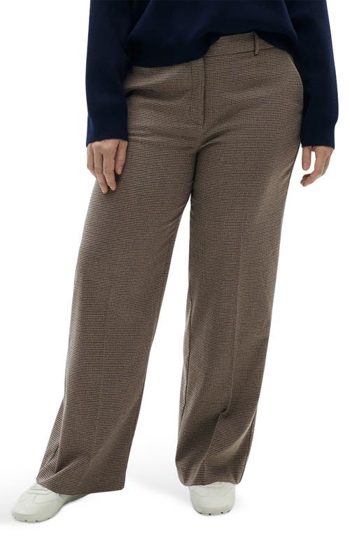 Mango Carlosw Straight Leg Pants In Brown