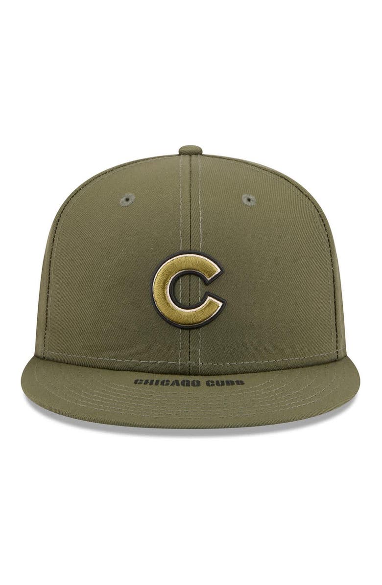 New Era Men's New Era  Olive Chicago Cubs 2026 Armed Forces Day 59FIFTY Fitted Hat, Alternate, color, Olive