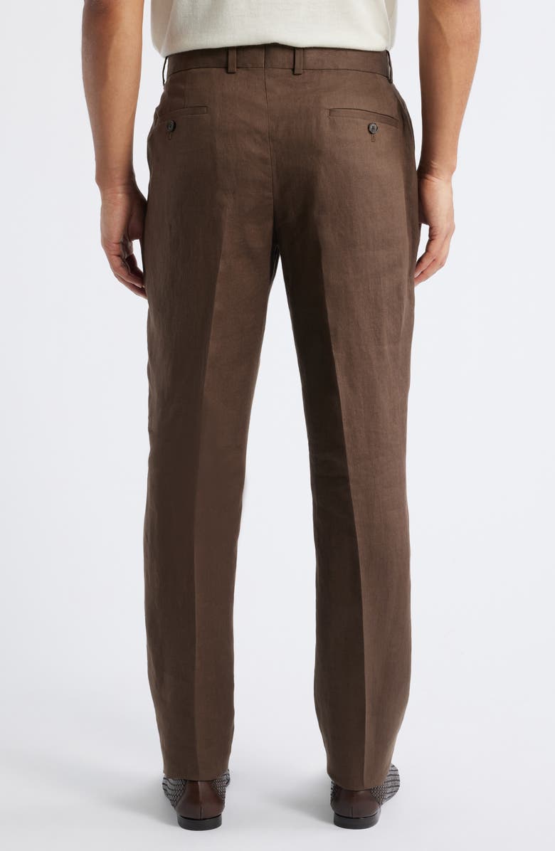 Nordstrom Henrik Trim Fit Italian Linen Suit Separate Pants, Alternate, color, Brown Cocoa