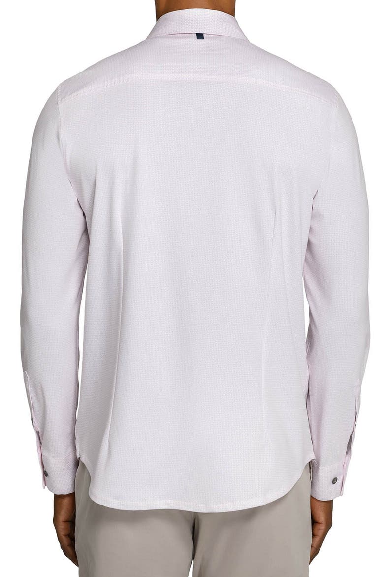 Abstract Squiggle Cotton Shirt, Alternate, color, WHITE/ PINK