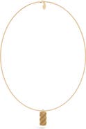 Off-White Shadow Strip Tag Pendant Necklace