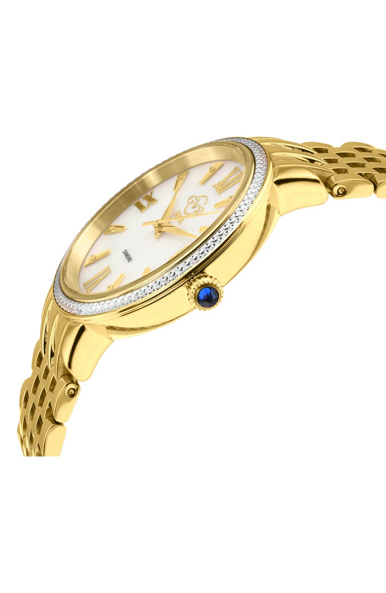 GV2 Women's Genoa Diamond Dial Bracelet Watch, 37mm, Alternate, color, Gold