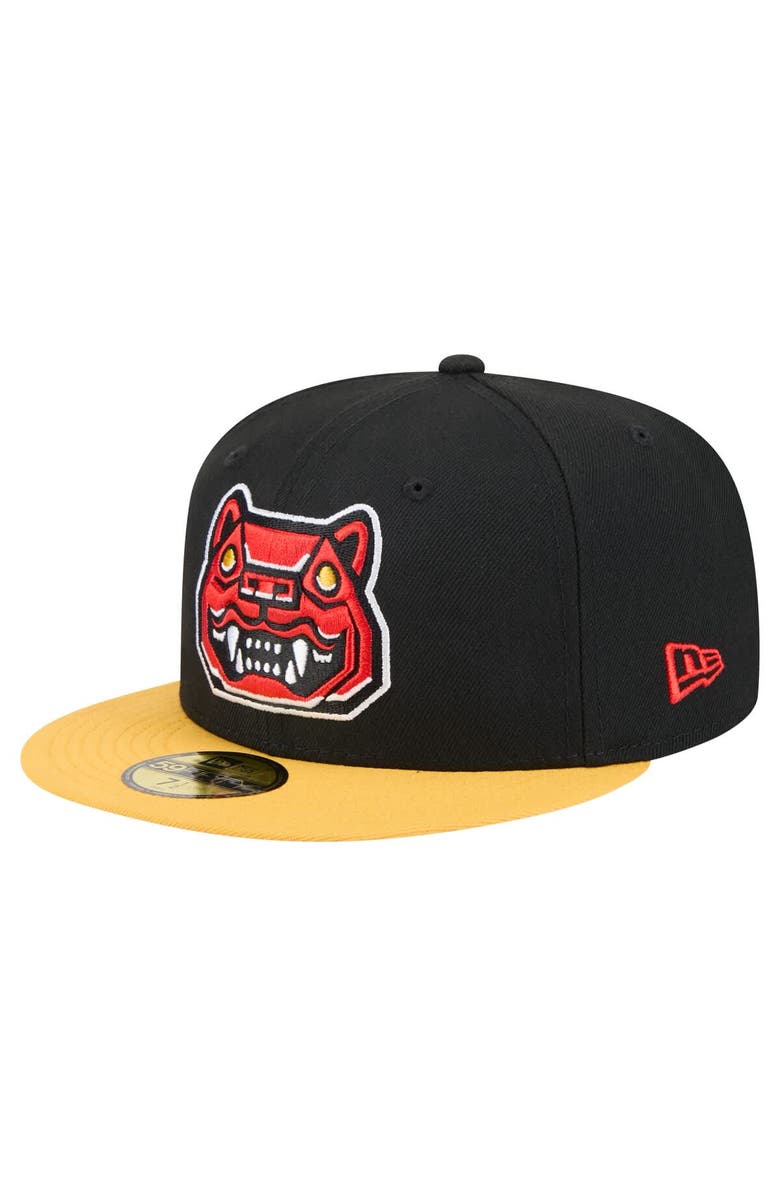 New Era Men's New Era Black New Hampshire Fisher Cats Copa de la Diversión 59FIFTY Fitted Hat, Main, color,